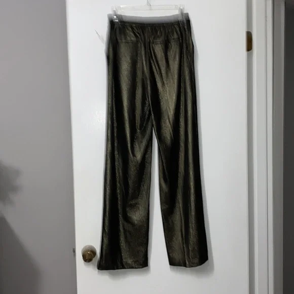 Joie metallic gold dressy wide leg pants. Holiday Parties NWT Size 4